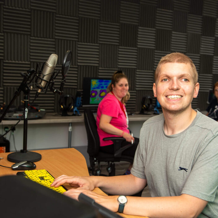 Smiley Scott in the studio